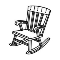 Rocking Chair Icon. Doodle Hand Drawn or Outline Icon Style vector