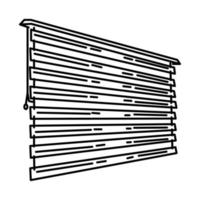 Window Blinds Icon. Doodle Hand Drawn or Outline Icon Style vector