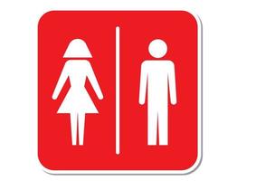 Signo de WC, icono de aseo separado. icono de hombre y mujer. Pictograma de baño de niña y niño para baño vector