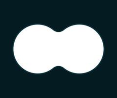 Sight binocular viewfinder, view target. View from binoculars. Overview, search. Vector