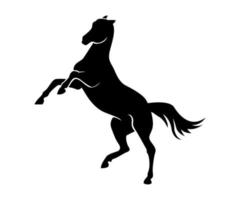 design silhouette horse, excited horse, stallion, valiant horse vector