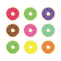 donut illustration collection vector