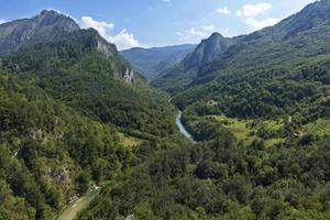 Beautiful view of the valley in the mountains of Montenegro photo