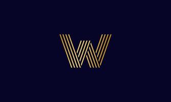 Letter W logo design, modern letter W logo design using modern gradient color vector