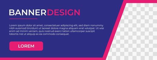 diseño de banner web. moderno y con un concepto de diseño llamativo vector