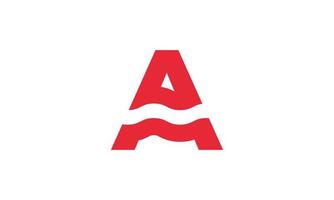 letra a logotipo de austria. diseño de logotipo de austria. letra a con diseño de la bandera nacional de austria. ilustraciones vectoriales vector