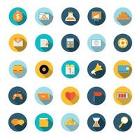 conjunto de iconos planos vector illustration