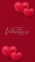 Valentine's Day background design with text space using red and white color of heart shape . vector