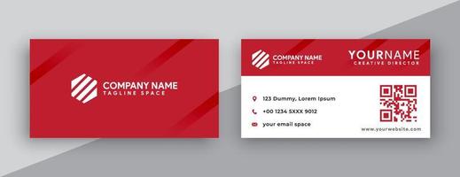 modern business card design . double sided business card design template . red business card inspiration vector