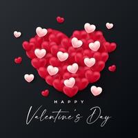 Valentines Day Background design with realistic style . vector illustration