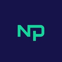 abstract NP or np logo design . clean and modern np mark . vector illustration eps10