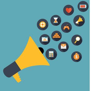 Cloud Computing Concept on Different Electronic Devices. Vector