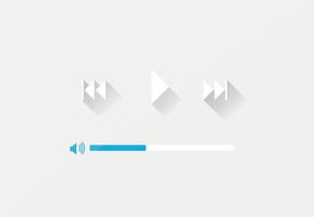 Flat Player Application in Stylish Colors Vector Illustration