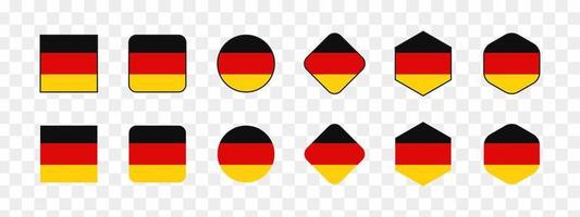 conjunto de bandera de alemania, bandera nacional de alemania con color plano. ilustración vectorial vector