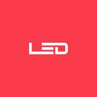 logotipo led. diseño de logotipo led vector eps10