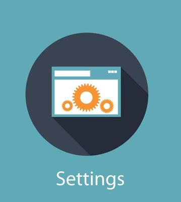 Settings Flat Concept Icon Vector Illustration