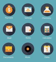 Set of Flat Icons Vector Illustration