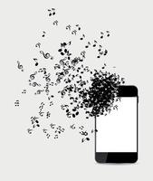 Black Mobile Phone Vector Illustration