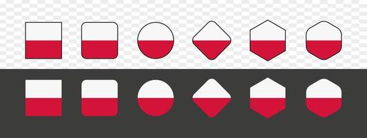 conjunto de bandera de polonia. bandera nacional abstracta de polonia. ilustración vectorial eps10 vector