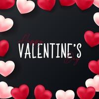 Valentines Day Background design with realistic style . vector illustration