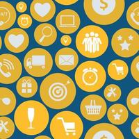 Flat Business Infographic Seamless Pattern Background vector