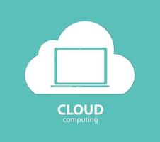 Cloud Computing Concept on Different Electronic Devices. Vector