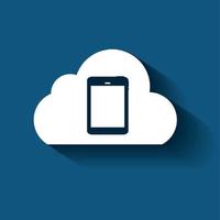 Cloud Computing Concept on Different Electronic Devices. Vector