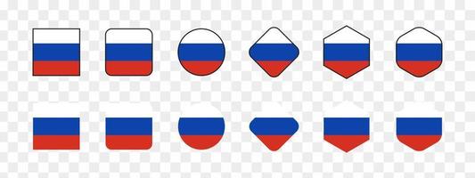 conjunto de vector bandera de rusia, ilustración de la bandera rusa, imagen de la bandera de rusia, imagen de la bandera rusa, ilustración vectorial