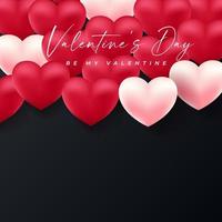 Valentines Day Background design with realistic style . vector illustration