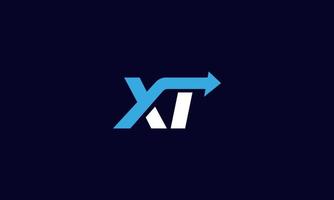 XT Logo design . Letter XT logo design with modern and clean style vector