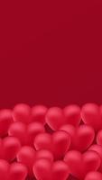 Valentine's Day background design with text space using red and white color of heart shape . vector