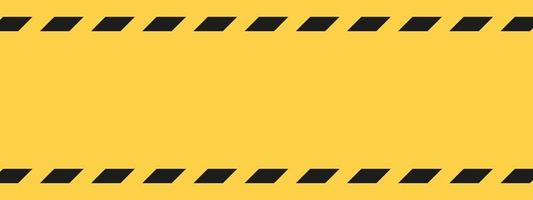 Black and yellow warning line striped rectangular background, yellow and black stripes on the diagonal vector