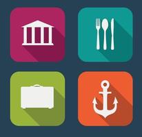 Modern Flat Icon Set for Web and Mobile Application vector