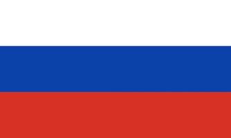 vector de bandera rusa plana. bandera nacional de rusia. ilustración vectorial