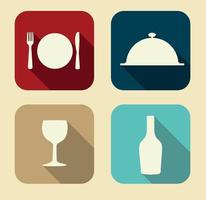 Modern Flat Food Icon Set for Web and Mobile Application