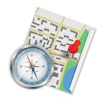 Navigation icon map vector