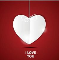 tarjeta de feliz día de san valentín con corazón. ilustración vectorial vector