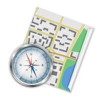 Navigation icon map vector