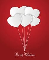 tarjeta de feliz día de san valentín con corazón. ilustración vectorial vector