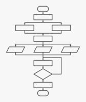 Plantilla de diseño de vector de línea de diagramas de flujo.