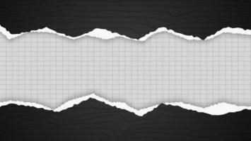 Minimal Abstract Frame Gradient Black Paper Ripped Design vector
