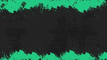 Abstract Scratch Black Background With Grunge Green Frame Design vector