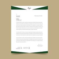 Green Letterhead Pad Template Design vector