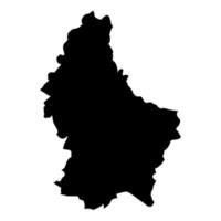 Mapa de Luxemburgo sobre fondo blanco. vector