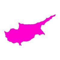 Cyprus map on white background vector