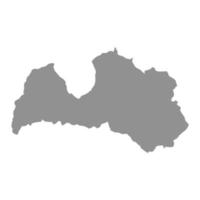 Letonia mapa sobre fondo blanco. vector