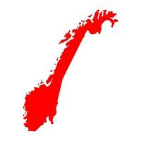 mapa de noruega sobre fondo blanco vector