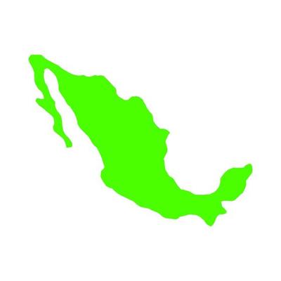 Mexico map on white background