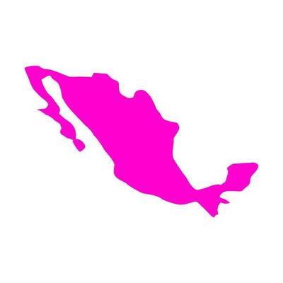 Mexico map on white background