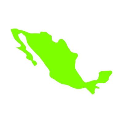 Mexico map on white background